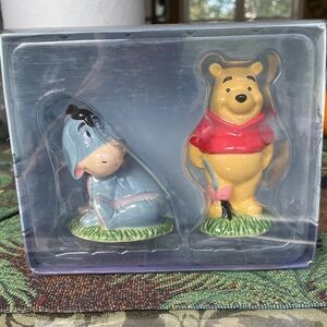 Disney Winnie the Pooh and Eeyore Salt and Pepper Shakers - Red, Pink, Blue